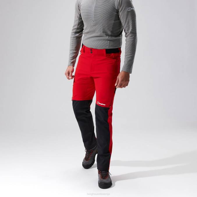 Berghaus moški mtn vodnik alpske hlače 6JTH259 oblačila rdeča/črna