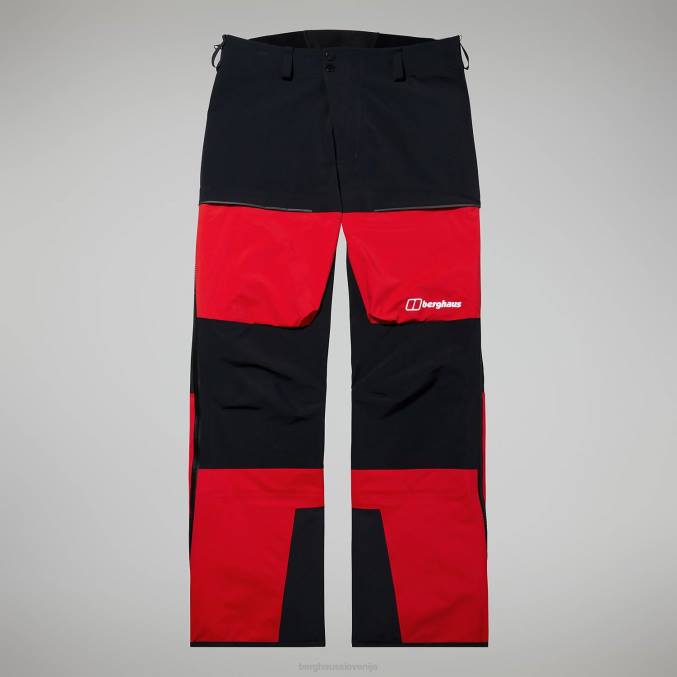 Berghaus moški mtn vodnik gtx pro pant 6JTH266 oblačila črna/rdeča
