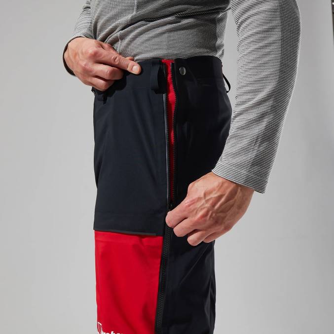 Berghaus moški mtn vodnik gtx pro pant 6JTH266 oblačila črna/rdeča