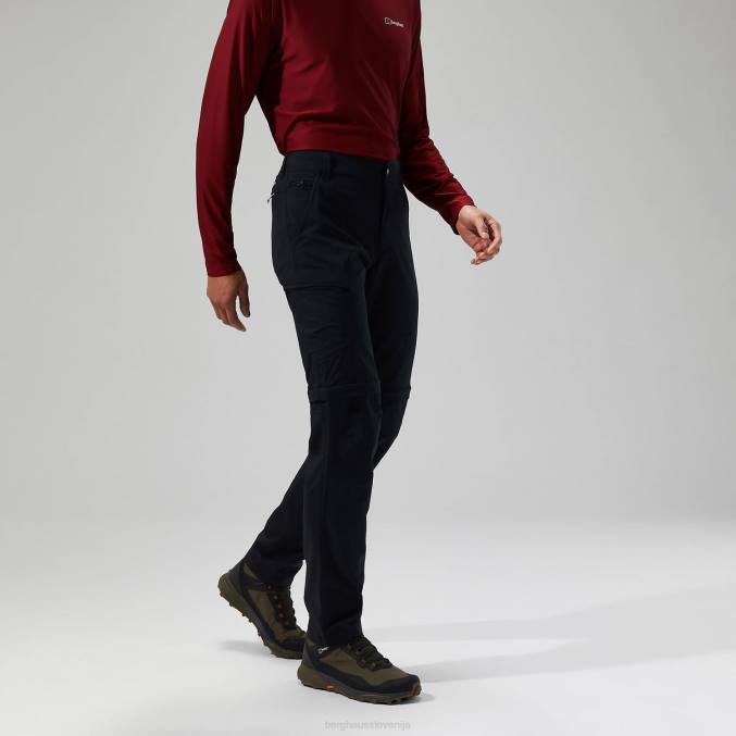 Berghaus moški navigacijske hlače z zadrgo 2.0 6JTH256 oblačila Črna