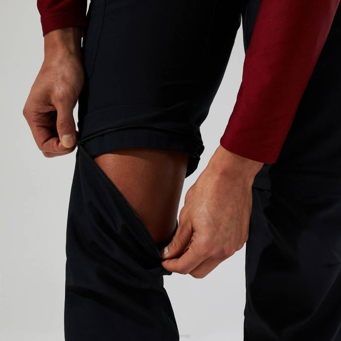 Berghaus moški navigacijske hlače z zadrgo 2.0 6JTH256 oblačila Črna