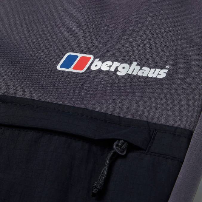 Berghaus moški reacon hlače 6JTH239 oblačila črtasto siva/črna