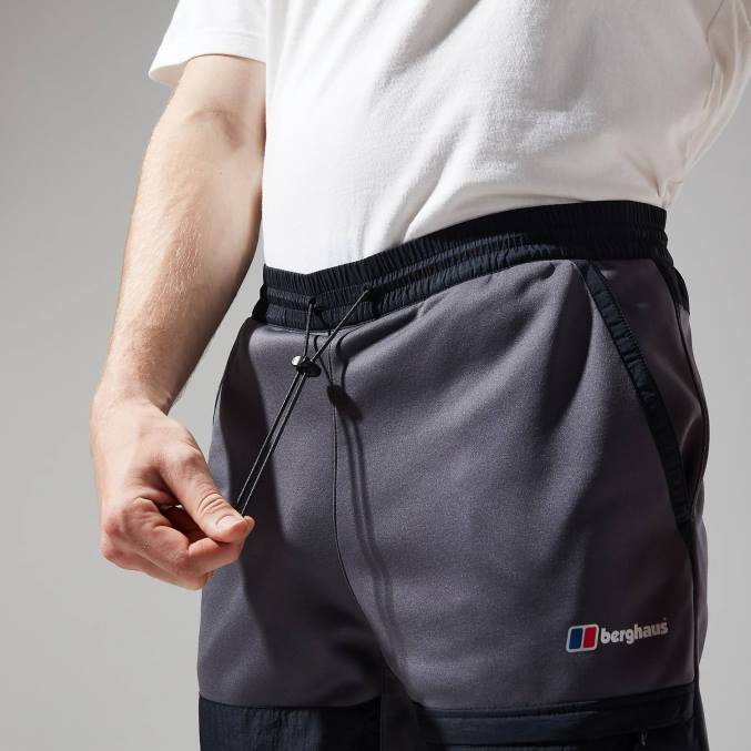 Berghaus moški reacon hlače 6JTH239 oblačila črtasto siva/črna