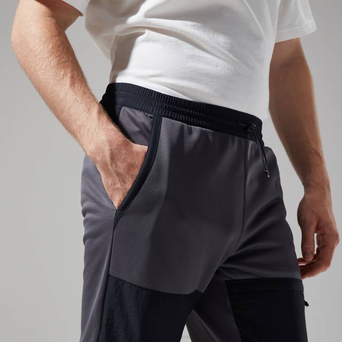 Berghaus moški reacon hlače 6JTH239 oblačila črtasto siva/črna