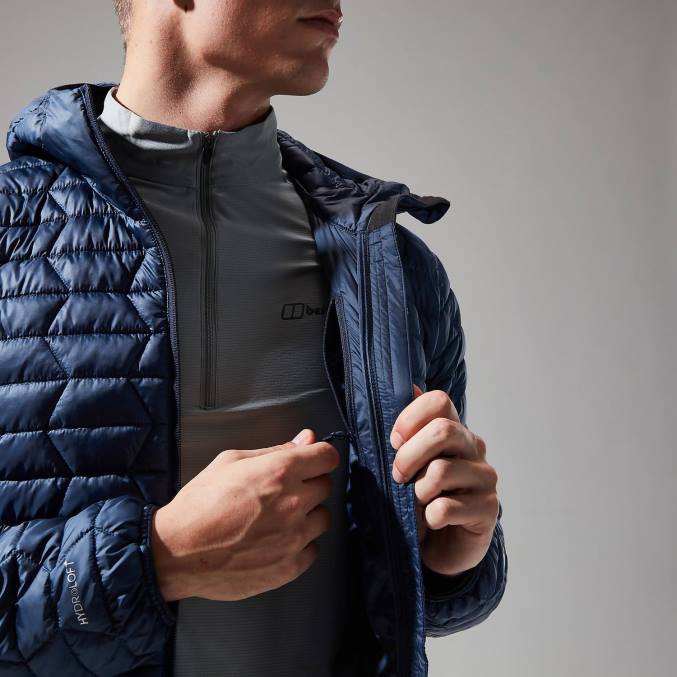 Berghaus moški cuillin izoliran pulover s kapuco 6JTH62 oblačila dusk/modri blazer