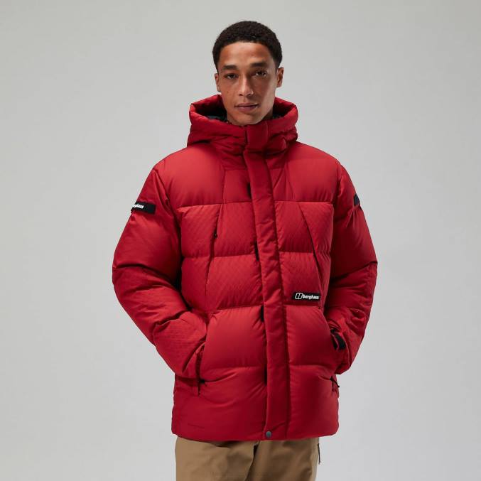 Berghaus moški fawdon puhovka 6JTH58 oblačila rdeča dalija/jeget črna