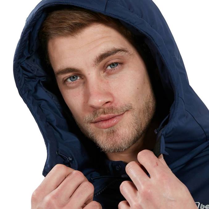 Berghaus moški komatiite izolirana jakna 6JTH54 oblačila modra/rjava