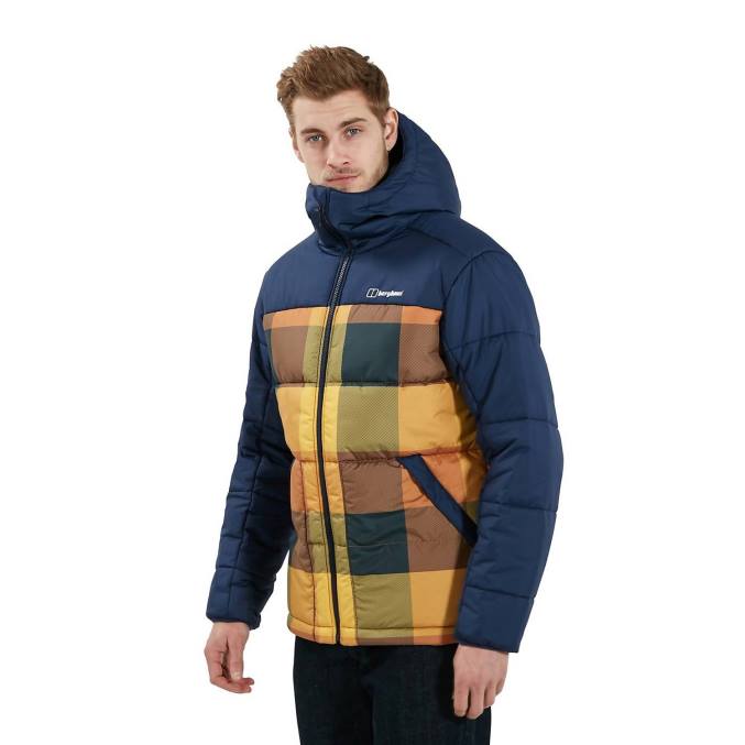 Berghaus moški komatiite izolirana jakna 6JTH54 oblačila modra/rjava