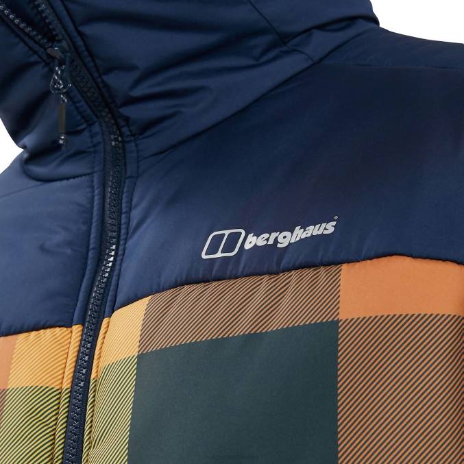 Berghaus moški komatiite izolirana jakna 6JTH54 oblačila modra/rjava