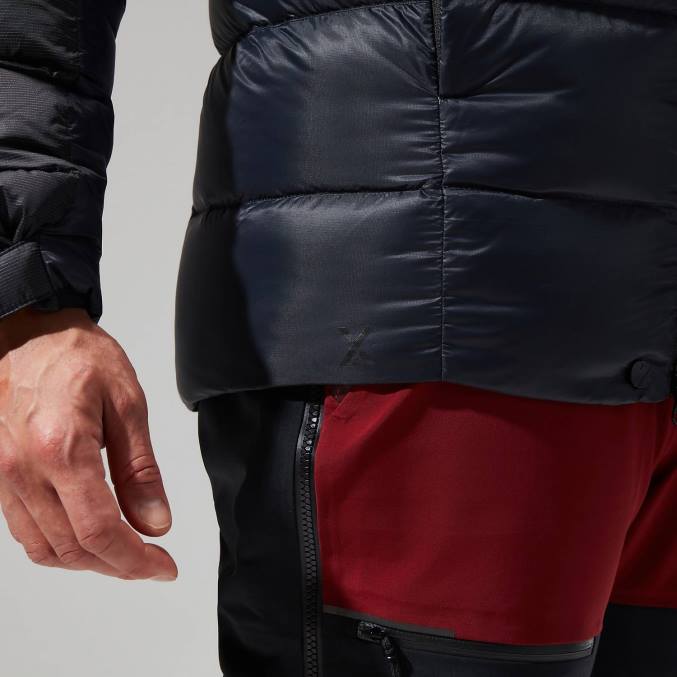 Berghaus moški mtn arete ultra puhast pulover s kapuco 6JTH71 oblačila jet črna