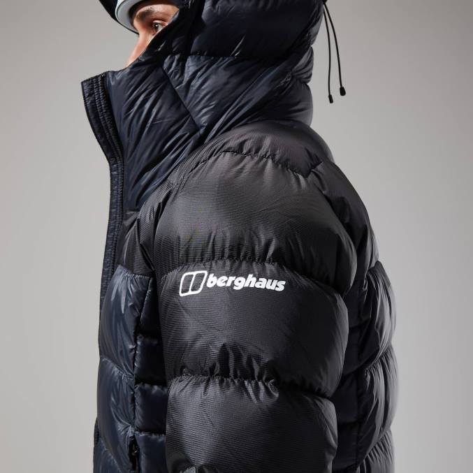 Berghaus moški mtn arete ultra puhast pulover s kapuco 6JTH71 oblačila jet črna