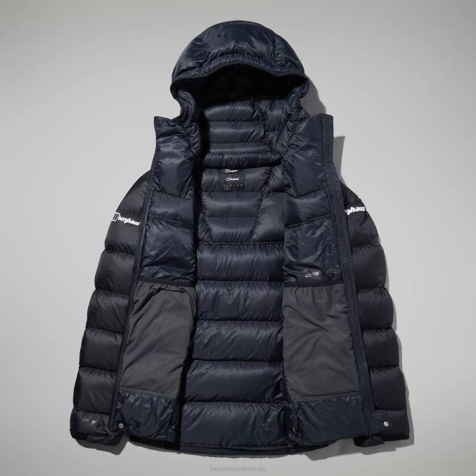 Berghaus moški mtn arete ultra puhast pulover s kapuco 6JTH71 oblačila jet črna