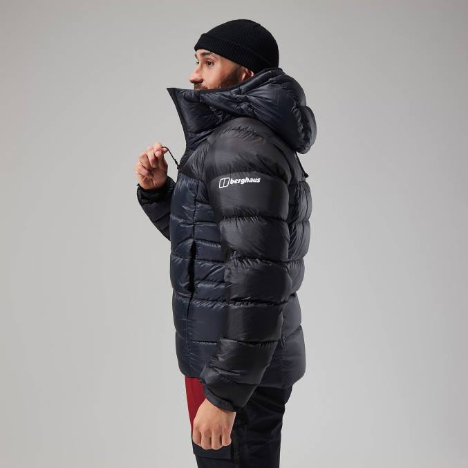 Berghaus moški mtn arete ultra puhast pulover s kapuco 6JTH71 oblačila jet črna