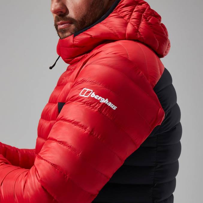 Berghaus moški mtn iskalec mw pulover s kapuco 6JTH73 oblačila goji berry/jet black