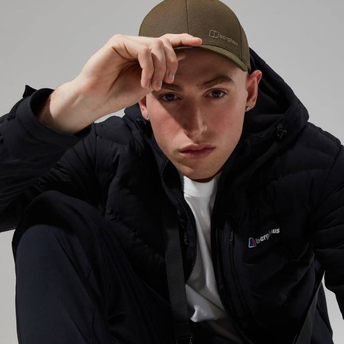 Berghaus moški theran hibridna jakna s kapuco 6JTH60 oblačila jet črna