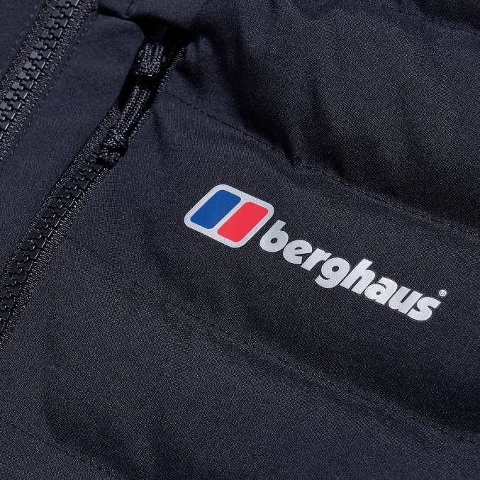 Berghaus moški theran hibridna jakna s kapuco 6JTH60 oblačila jet črna