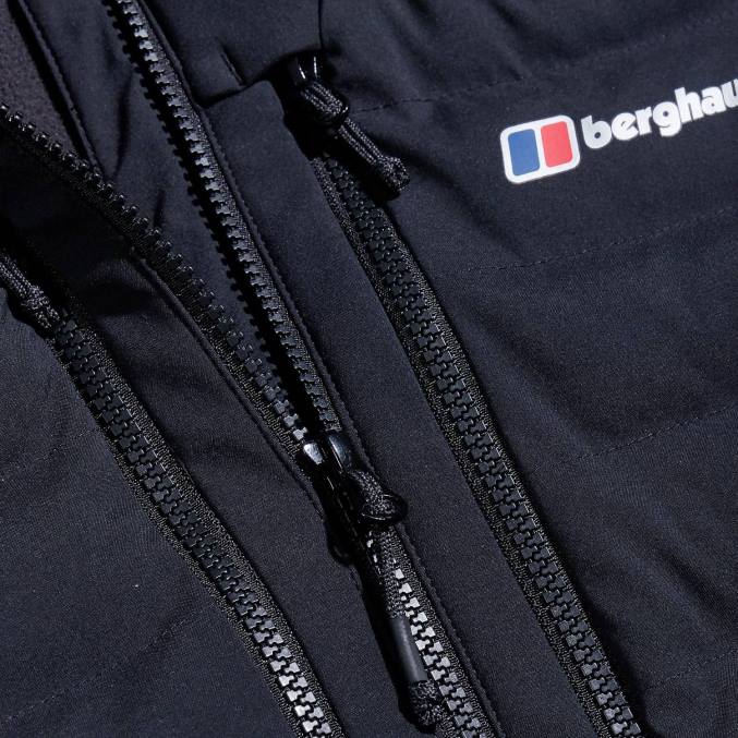 Berghaus moški theran hibridna jakna s kapuco 6JTH60 oblačila jet črna