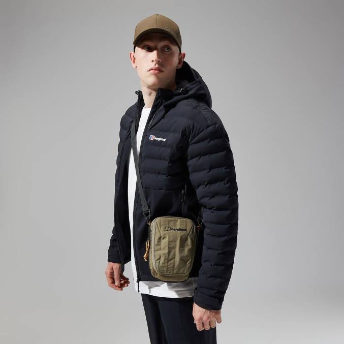 Berghaus moški theran hibridna jakna s kapuco 6JTH60 oblačila jet črna