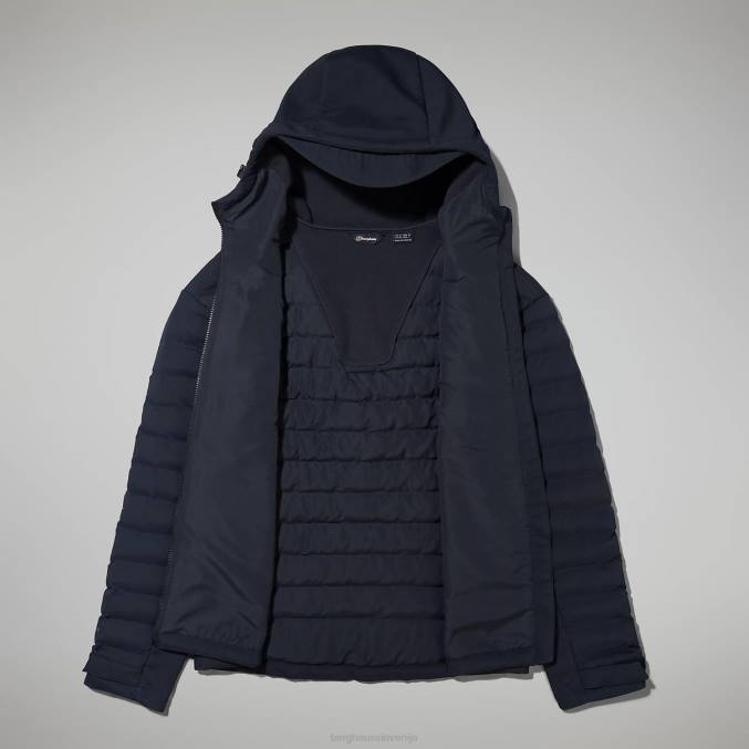 Berghaus moški theran hibridna jakna s kapuco 6JTH60 oblačila jet črna