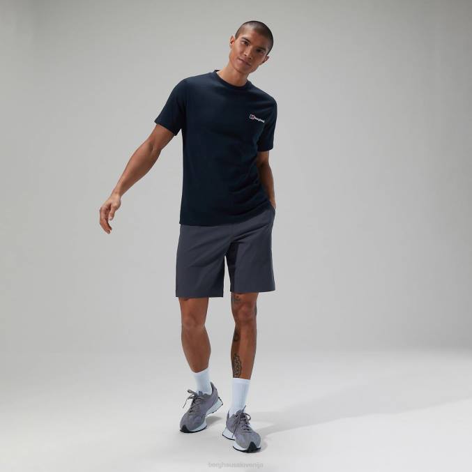 Berghaus moški kalibracijska linearna majica s kratkimi rokavi 6JTH182 oblačila Črna