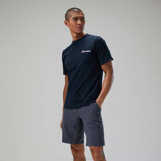 Berghaus moški kalibracijska linearna majica s kratkimi rokavi 6JTH182 oblačila Črna