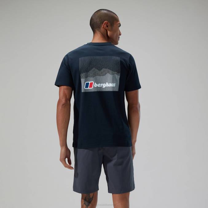 Berghaus moški kalibracijska linearna majica s kratkimi rokavi 6JTH182 oblačila Črna