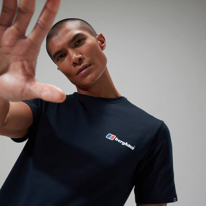 Berghaus moški kalibracijska linearna majica s kratkimi rokavi 6JTH182 oblačila Črna