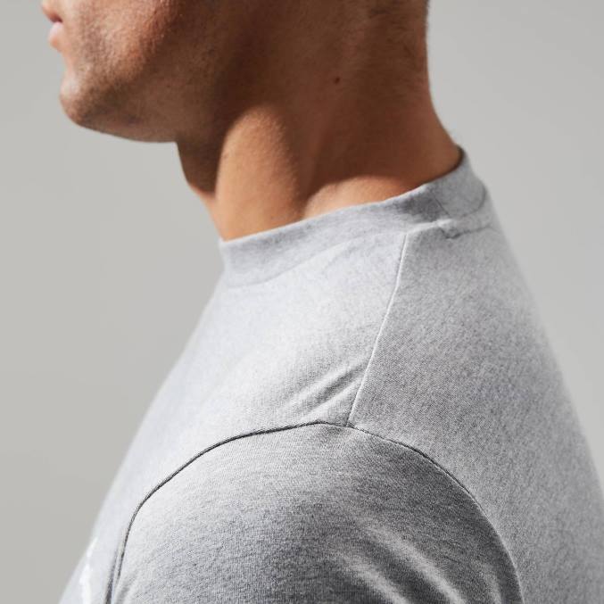 Berghaus moški klasična majica z logotipom 6JTH212 oblačila temno siva