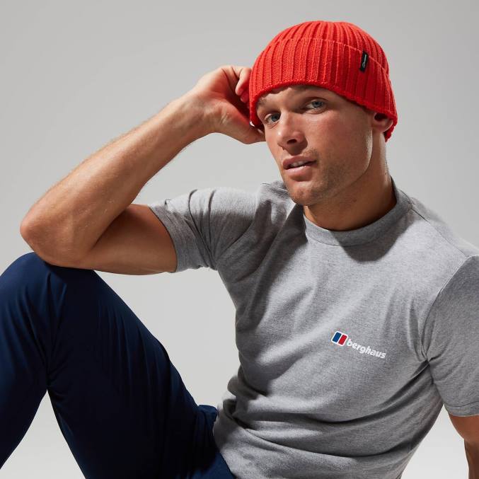 Berghaus moški klasična majica z logotipom 6JTH212 oblačila temno siva