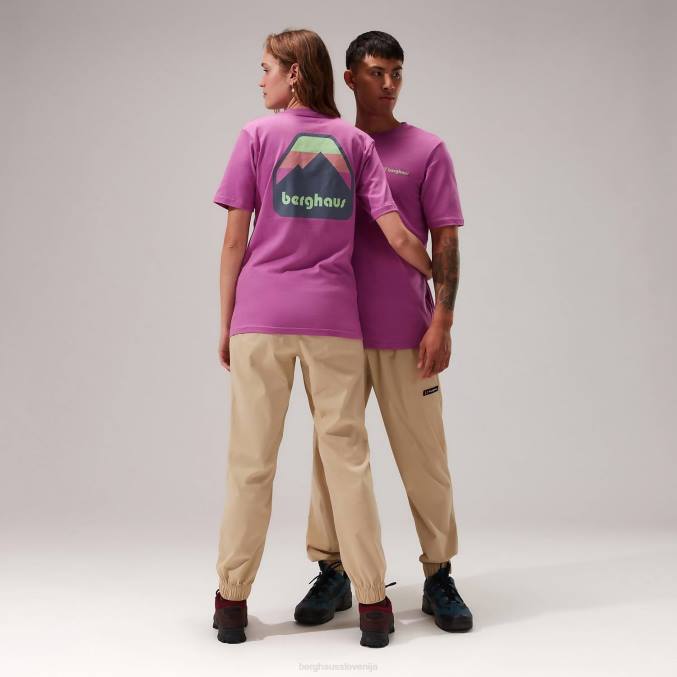 Berghaus moški majica s kratkimi rokavi 6JTH221 oblačila vijolična