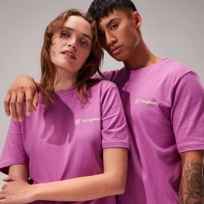 Berghaus moški majica s kratkimi rokavi 6JTH221 oblačila vijolična