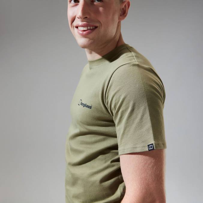 Berghaus moški majica s kratkimi rokavi dolomites mtn 6JTH204 oblačila svetlo zelena