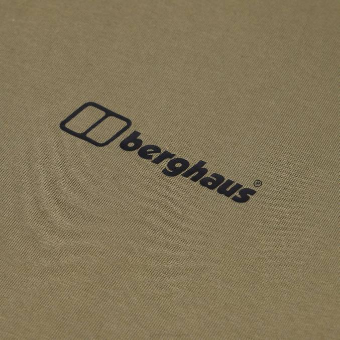 Berghaus moški majica s kratkimi rokavi dolomites mtn 6JTH204 oblačila svetlo zelena