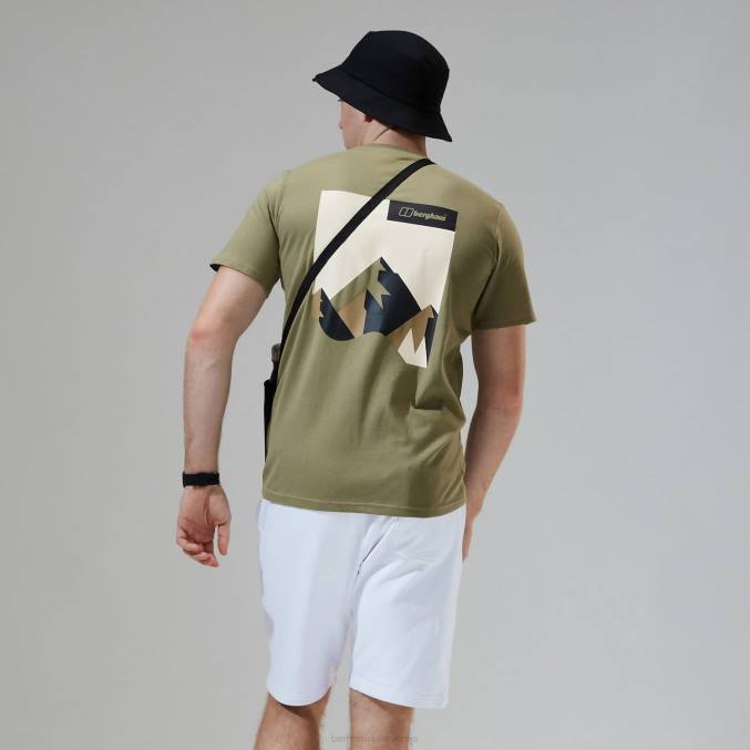 Berghaus moški majica s kratkimi rokavi dolomites mtn 6JTH204 oblačila svetlo zelena