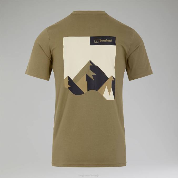 Berghaus moški majica s kratkimi rokavi dolomites mtn 6JTH204 oblačila svetlo zelena