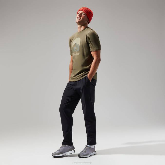 Berghaus moški majica s kratkimi rokavi edale mtn 6JTH224 oblačila temno zelena