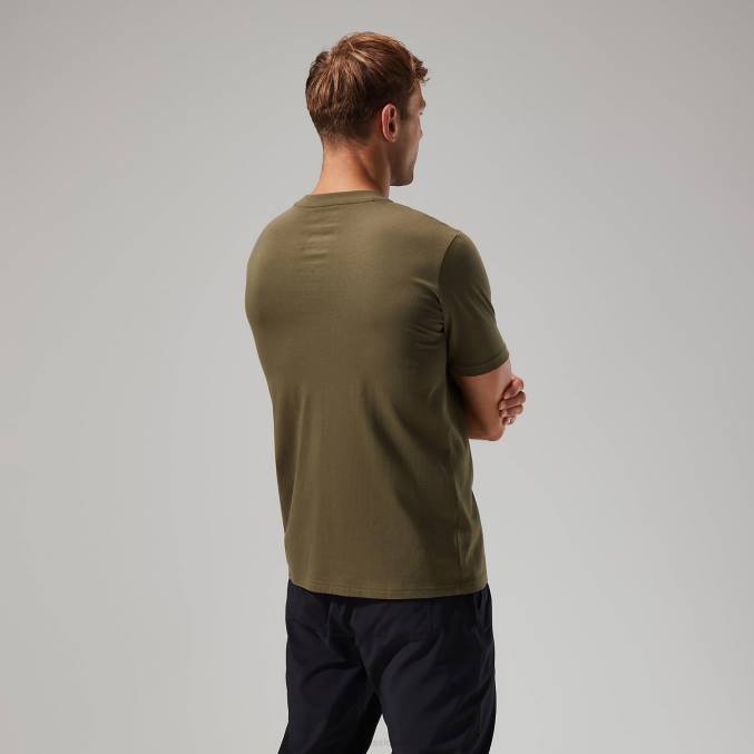 Berghaus moški majica s kratkimi rokavi edale mtn 6JTH224 oblačila temno zelena