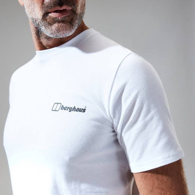 Berghaus moški majica s kratkimi rokavi francoski Pireneji 6JTH193 oblačila bela