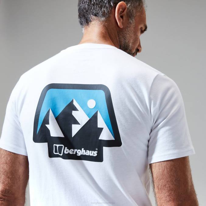 Berghaus moški majica s kratkimi rokavi francoski Pireneji 6JTH193 oblačila bela