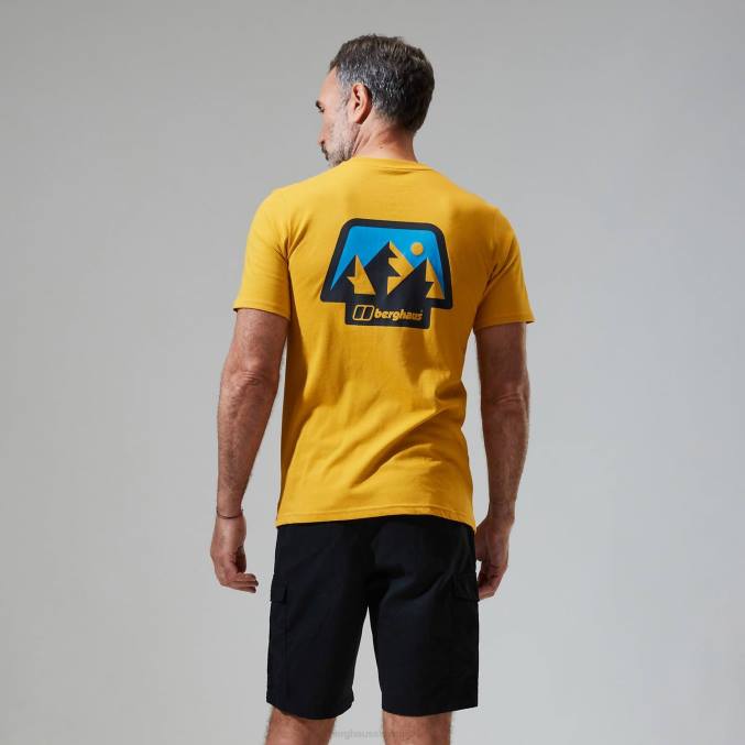 Berghaus moški majica s kratkimi rokavi francoski Pireneji 6JTH194 oblačila rjav