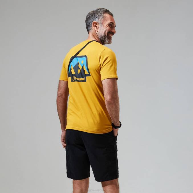 Berghaus moški majica s kratkimi rokavi francoski Pireneji 6JTH194 oblačila rjav