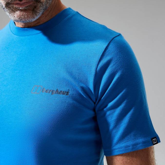 Berghaus moški majica s kratkimi rokavi francoski Pireneji 6JTH195 oblačila modra