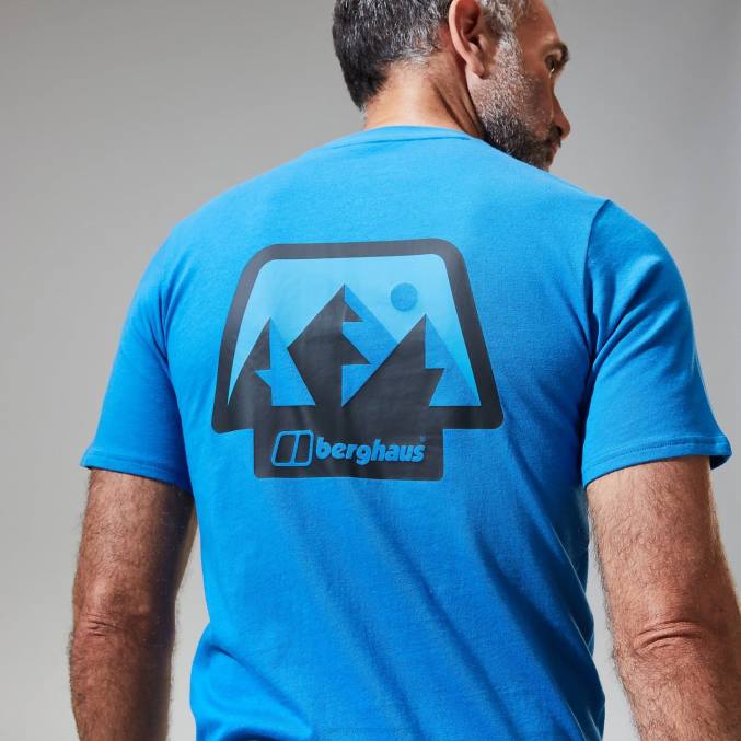Berghaus moški majica s kratkimi rokavi francoski Pireneji 6JTH195 oblačila modra