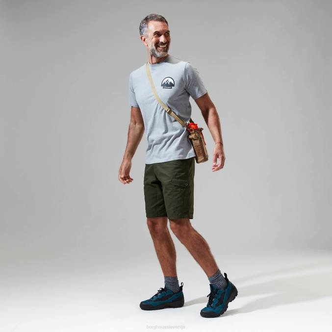 Berghaus moški majica s kratkimi rokavi grossglockner mtn 6JTH196 oblačila temno siva