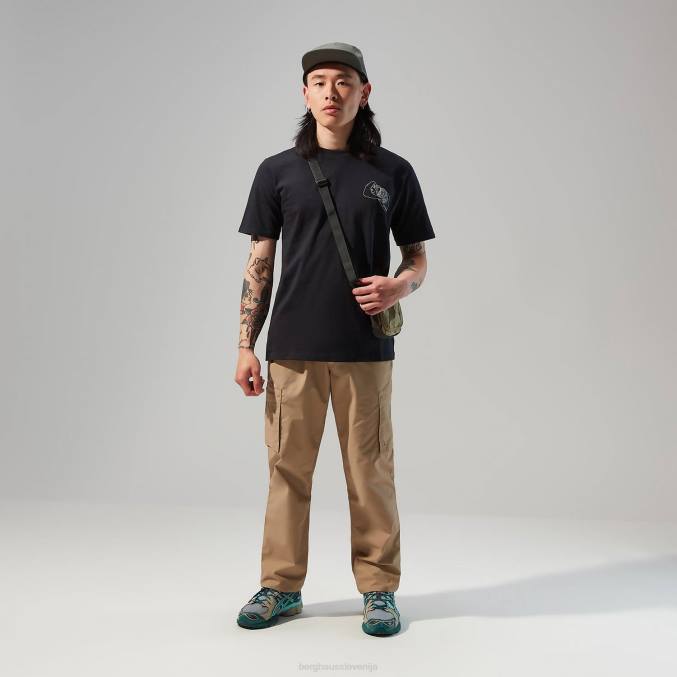 Berghaus moški majica s kratkimi rokavi hike beans 6JTH174 oblačila Črna