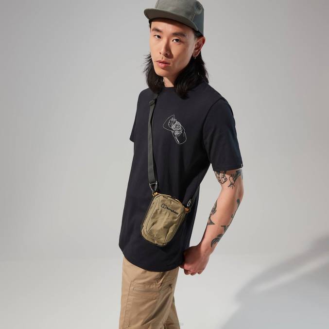 Berghaus moški majica s kratkimi rokavi hike beans 6JTH174 oblačila Črna