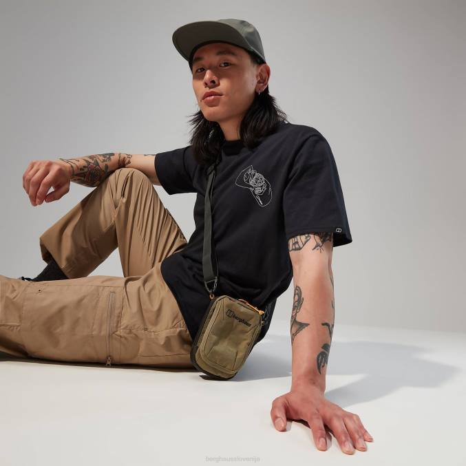 Berghaus moški majica s kratkimi rokavi hike beans 6JTH174 oblačila Črna