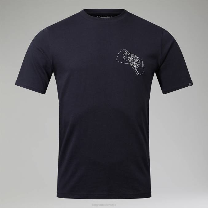 Berghaus moški majica s kratkimi rokavi hike beans 6JTH174 oblačila Črna