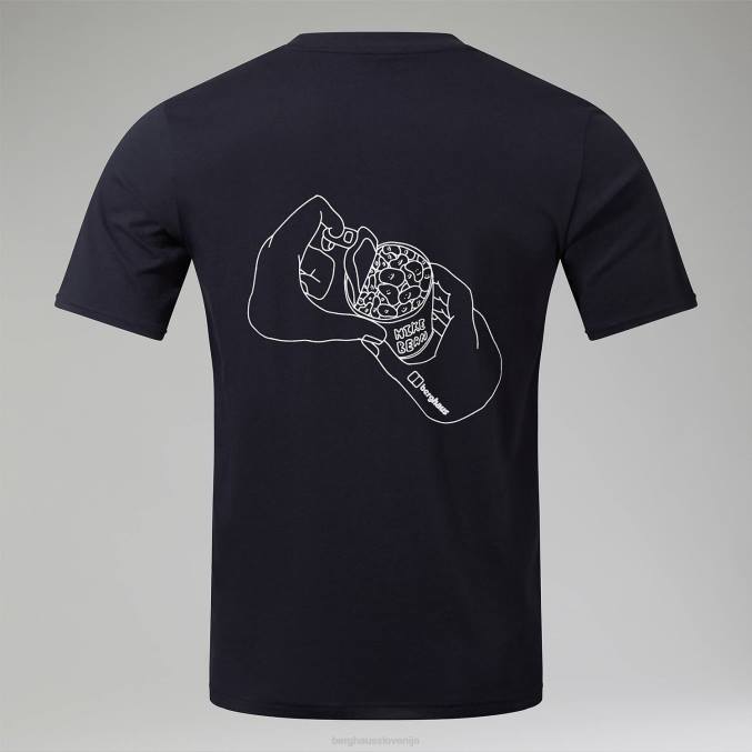 Berghaus moški majica s kratkimi rokavi hike beans 6JTH174 oblačila Črna