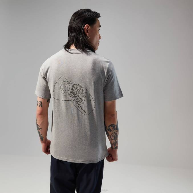 Berghaus moški majica s kratkimi rokavi hike beans 6JTH177 oblačila temno siva